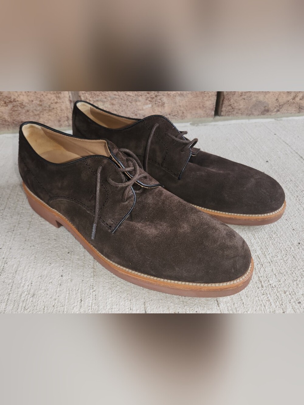 TOD’S x Harry Rosen Exclusive Brown Suede Derby Shoes Made in Italy Men’s 9.5